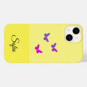 Coques Case-Mate iPhone Nom Jaune Personnalisation Téléphone Couverture. (Verso (horizontal))