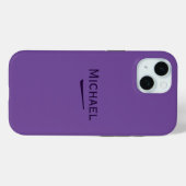 Coques Case-Mate iPhone Nom Lavande foncée personnalisée (Verso (horizontal))