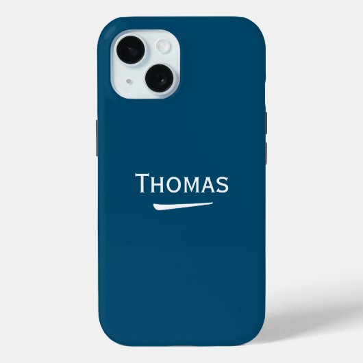 Coques Case-Mate iPhone Nom Lumière personnalisée sur Ocean Blue (Verso)