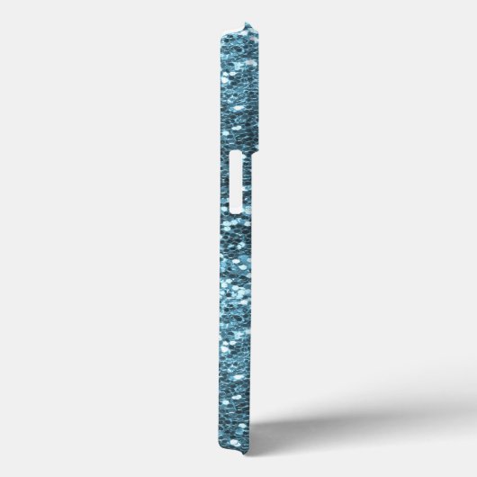 Coques Case-Mate iPhone Nom manuscrit Bleu Diamant Parties scintillant loo (Verso / Droite)