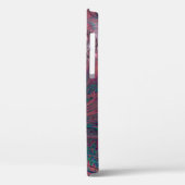 Coques Case-Mate iPhone Nom manuscrit moderne Fractal Pink Vert (Verso / Gauche)