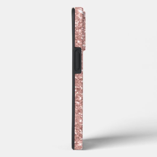Coques Case-Mate iPhone Nom manuscrit Rose Gold Parties scintillant métall (Verso / Droite)