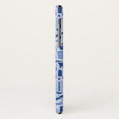 Coques Case-Mate iPhone Nom Médicale de bleu de motif d'infirmier autorisé (Dos/Gauche)