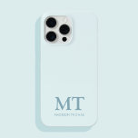 Coque iPhone 15 Pro Max Nom minimaliste moderne Monogramme initial<br><div class="desc">Étui téléphonique minimaliste Moderne Initiale Monogramme. Créez votre propre coque iphone personnalisé avec un nom initial personnalisé.</div>