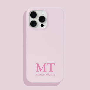Coque iPhone 15 Pro Max Nom minimaliste moderne Monogramme initial
