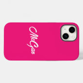 Coques Case-Mate iPhone Nom moderne customisé Monogramme minimal Couleur r (Verso (horizontal))