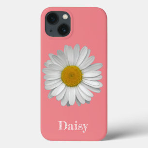 Case-Mate iPhone Case Nom Moderne Elégant Blanc Fleur Fleur Coral Rose