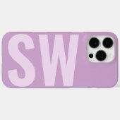 Coques Case-Mate iPhone Nom moderne Initiales Lilac Purple Monogramme pers (Verso (horizontal))
