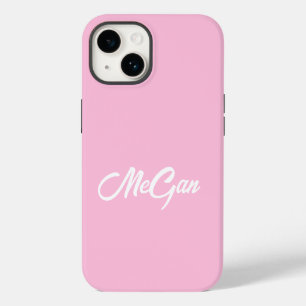 Coque Pour iPhone 14 Nom moderne personnalisé monogramme minimal couleu