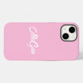 Coques Case-Mate iPhone Nom moderne personnalisé monogramme minimal couleu (Verso (horizontal))