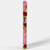 Coques Case-Mate iPhone Nom moderne personnalisé Slice Pizza Rose (Verso / Droite)