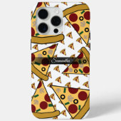 Coques Case-Mate iPhone Nom moderne personnalisé Slice Pizza Rose (Verso)