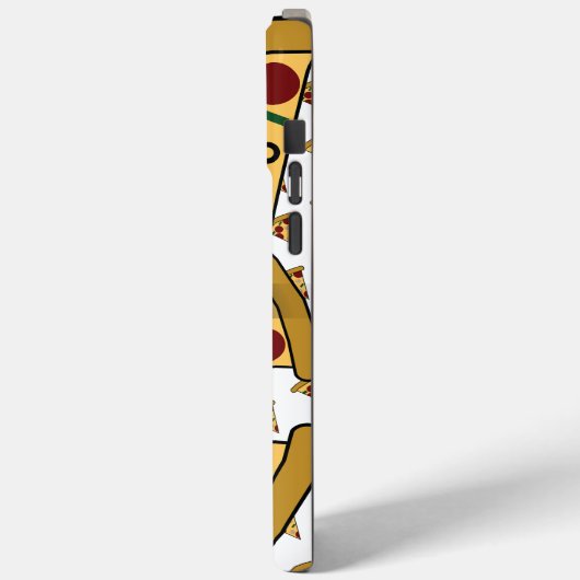 Coques Case-Mate iPhone Nom moderne personnalisé Slice Pizza Rose (Verso / Gauche)