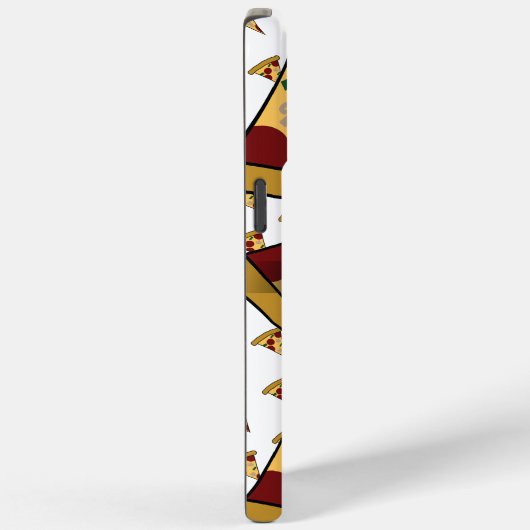 Coques Case-Mate iPhone Nom moderne personnalisé Slice Pizza Rose (Verso / Droite)