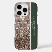 Coques Case-Mate iPhone Nom MODIFIable Parties scintillant Bokeh cuivre et (Verso)