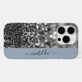 Coques Case-Mate iPhone Nom MODIFICATIF Parties scintillant Bokeh graphite (Verso (horizontal))