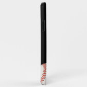 Coques Case-Mate iPhone Nom monogramme baseball sport noir (Dos/Droite)