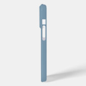 Coques Case-Mate iPhone Nom Monogramme Blanc Coastal Bleu Moderne (Verso / Gauche)