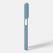 Coques Case-Mate iPhone Nom Monogramme Blanc Coastal Bleu Moderne (Verso / Droite)
