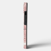 Coques Case-Mate iPhone Nom Monogramme Blush rose Diamond Study tendance (Verso / Gauche)