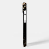 Coques Case-Mate iPhone Nom monogramme de la parties scintillant en or noi (Verso / Gauche)