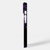 Coques Case-Mate iPhone Nom monogramme de la parties scintillant noire vio (Verso / Gauche)