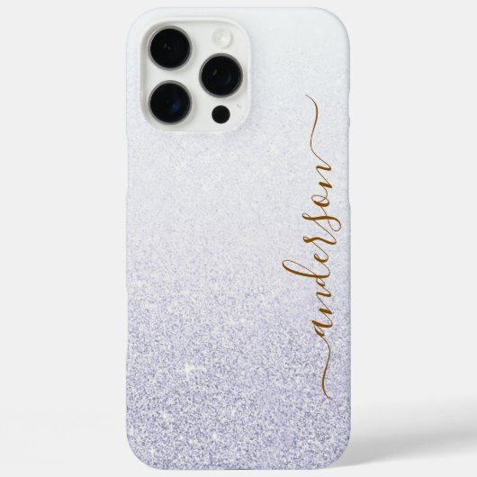 Coques Case-Mate iPhone Nom monogrammé pailleté élégant (Verso)