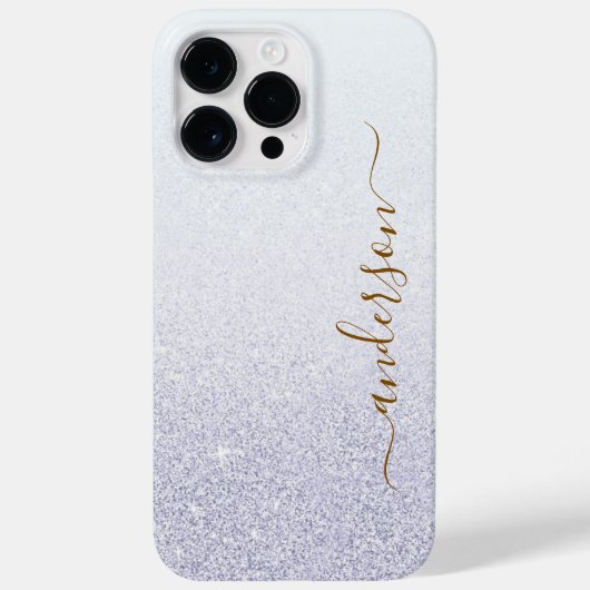 Coques Case-Mate iPhone Nom monogrammé pailleté élégant (Verso)