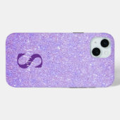 Coques Case-Mate iPhone Nom monogrammé pailleté élégant (Verso (horizontal))