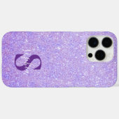 Coques Case-Mate iPhone Nom monogrammé pailleté élégant (Verso (horizontal))