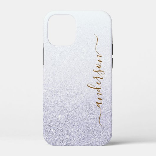 Coques Case-Mate iPhone Nom monogrammé pailleté élégant (Verso)