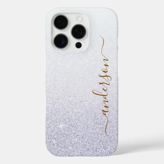 Coques Case-Mate iPhone Nom monogrammé pailleté élégant (Verso)