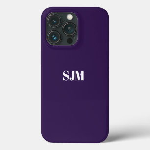 Case-Mate iPhone Case Nom monogramme personnalisé minimaliste violet fon