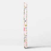 Coques Case-Mate iPhone Nom monogramme rose mignon personnalisé girly (Verso / Gauche)