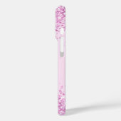 Coques Case-Mate iPhone Nom monogramme rose violet (Verso / Gauche)