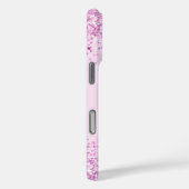 Coques Case-Mate iPhone Nom monogramme rose violet (Verso / Droite)
