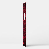 Coques Case-Mate iPhone Nom Motif Elegant Red Swirls (Verso / Droite)