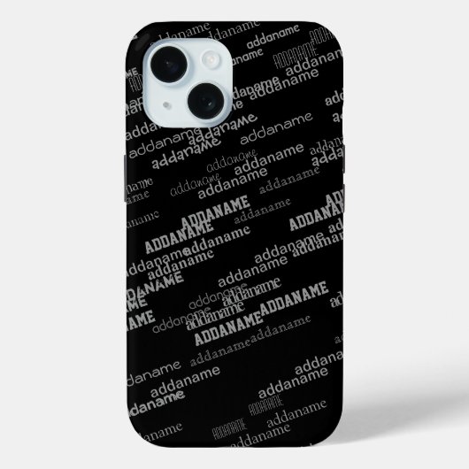 Coques Case-Mate iPhone Nom Motif Monogramme (Verso)