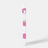 Coques Case-Mate iPhone Nom | Motif Pois rose (Verso / Gauche)