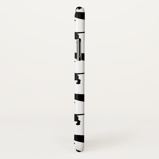 Coques Case-Mate iPhone Nom noir et blanc de coutume de teckels (Dos/Droite)