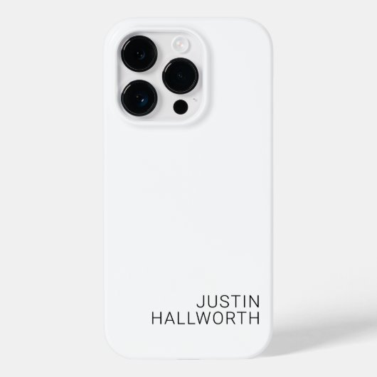 Coques Case-Mate iPhone Nom noir moderne sur blanc (Verso)