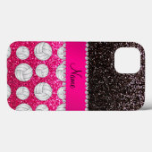 Coques Case-Mate iPhone Nom noir neon rose chaud parties scintillant volle (Verso (horizontal))
