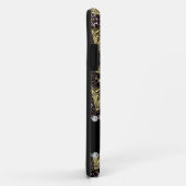 Coques Case-Mate iPhone Nom or diamant noir parties scintillant (Dos/Droite)