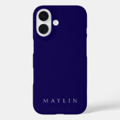 Coques Case-Mate iPhone Nom ou Mot Classique | Bleu foncé violacé (Verso)