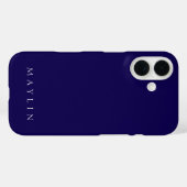 Coques Case-Mate iPhone Nom ou Mot Classique | Bleu foncé violacé (Verso (horizontal))