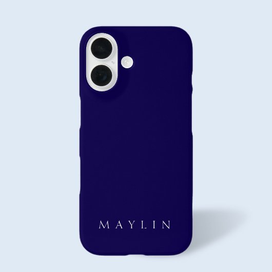 Coques Case-Mate iPhone Nom ou Mot Classique | Bleu foncé violacé