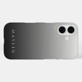 Coques Case-Mate iPhone Nom ou mot classique | Dégradé gris (Verso (horizontal))