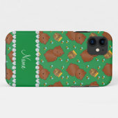 Coques Case-Mate iPhone Nom ours verts pots de miel abeilles motif (Dos (Horizontal))