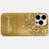 Coques Case-Mate iPhone Nom Pailleté Or Glamour (Verso (horizontal))