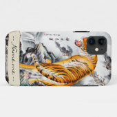Coques Case-Mate iPhone Nom pelucheux chinois oriental frais d'aquarelle (Dos (Horizontal))